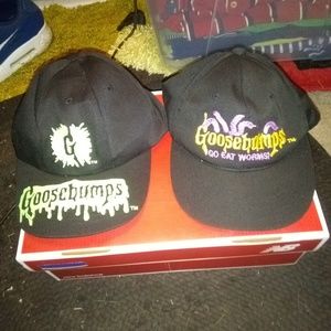 Lot of 2 VINTAGE Children's Goosebumps Snapbacks